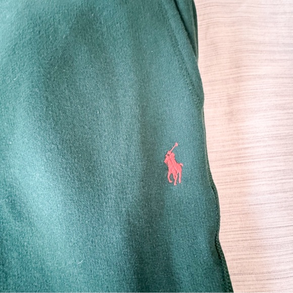 POLO RALPH LAUREN RL Athletic Fleece Sweatpants/Joggers Green Orange Pony - Picture 10 of 14